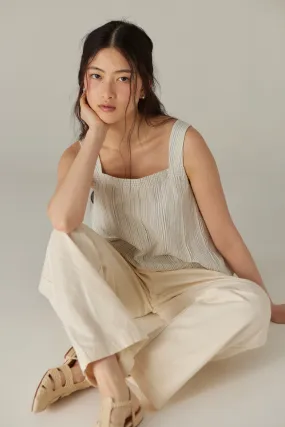 Odette Blouse -- Organic Cotton Seersucker