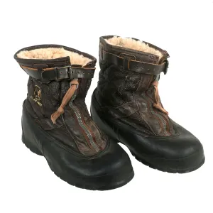 Original U.S. Korean War Era US Air Forces Type A-1 (“A-6A”) Pilot Winter Flying Boots - Size M (5 ½ - 7)
