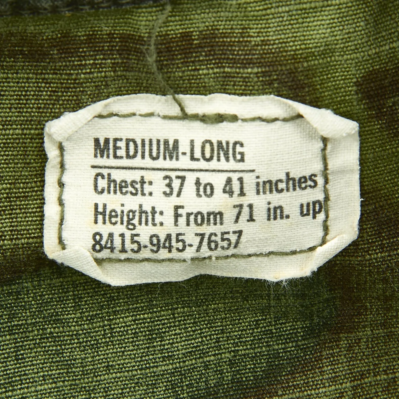 Original U.S. Vietnam War Infantryman Camouflage Jungle Uniform and M-56 Gear Set