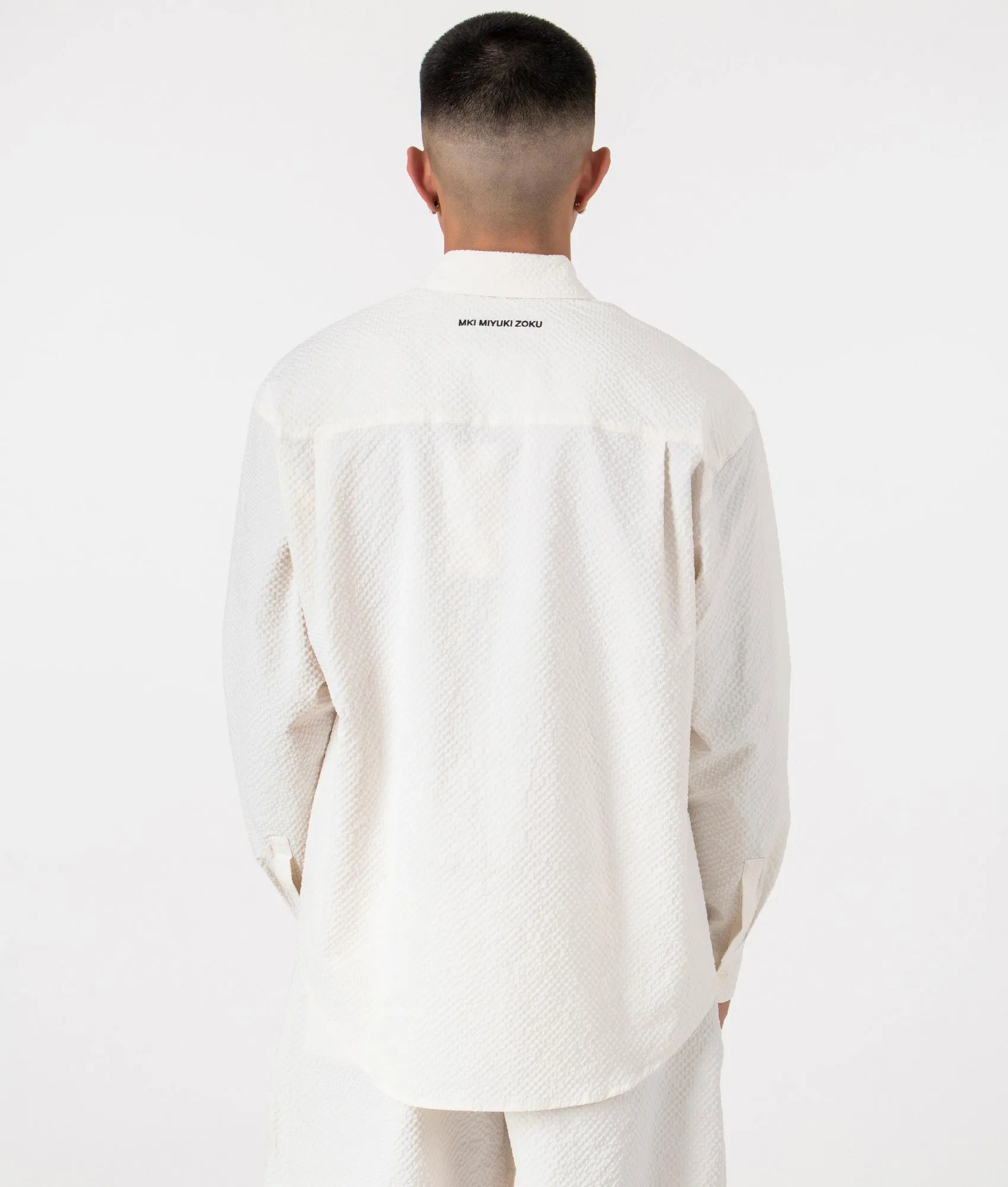 Oversized Seersucker Dress Shirt