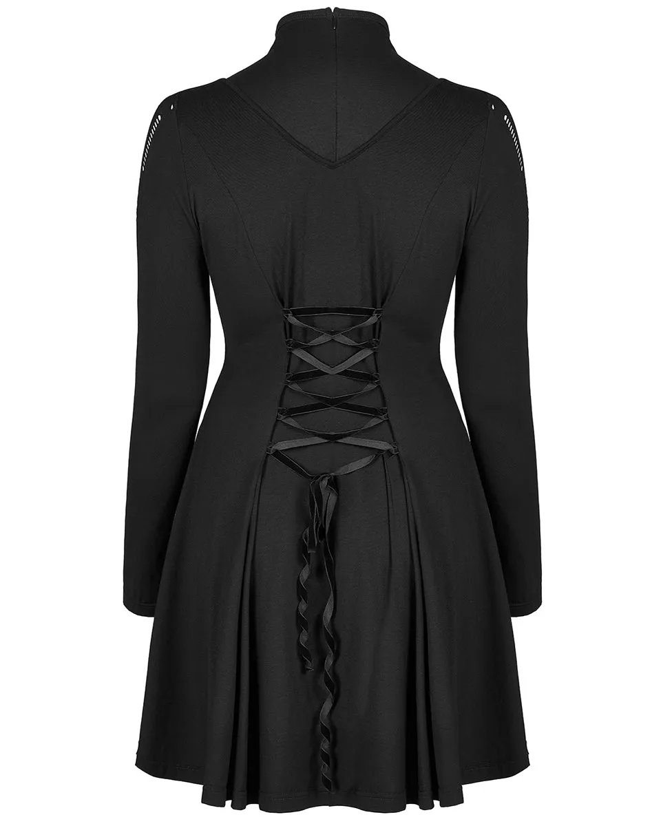 Punk Rave Gothic Broken Knit Chain Dress - Extended Size Range