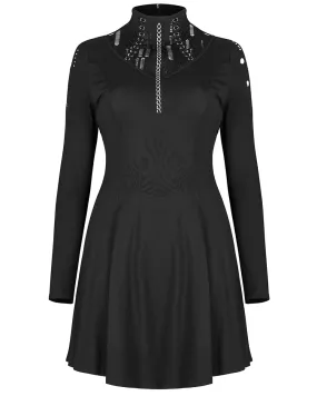 Punk Rave Gothic Broken Knit Chain Dress - Extended Size Range