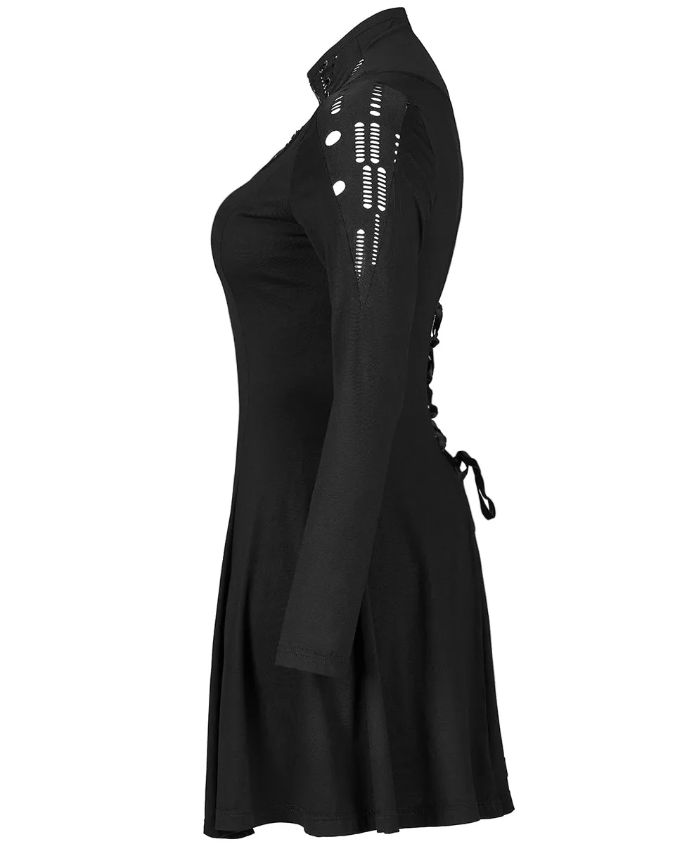 Punk Rave Gothic Broken Knit Chain Dress - Extended Size Range