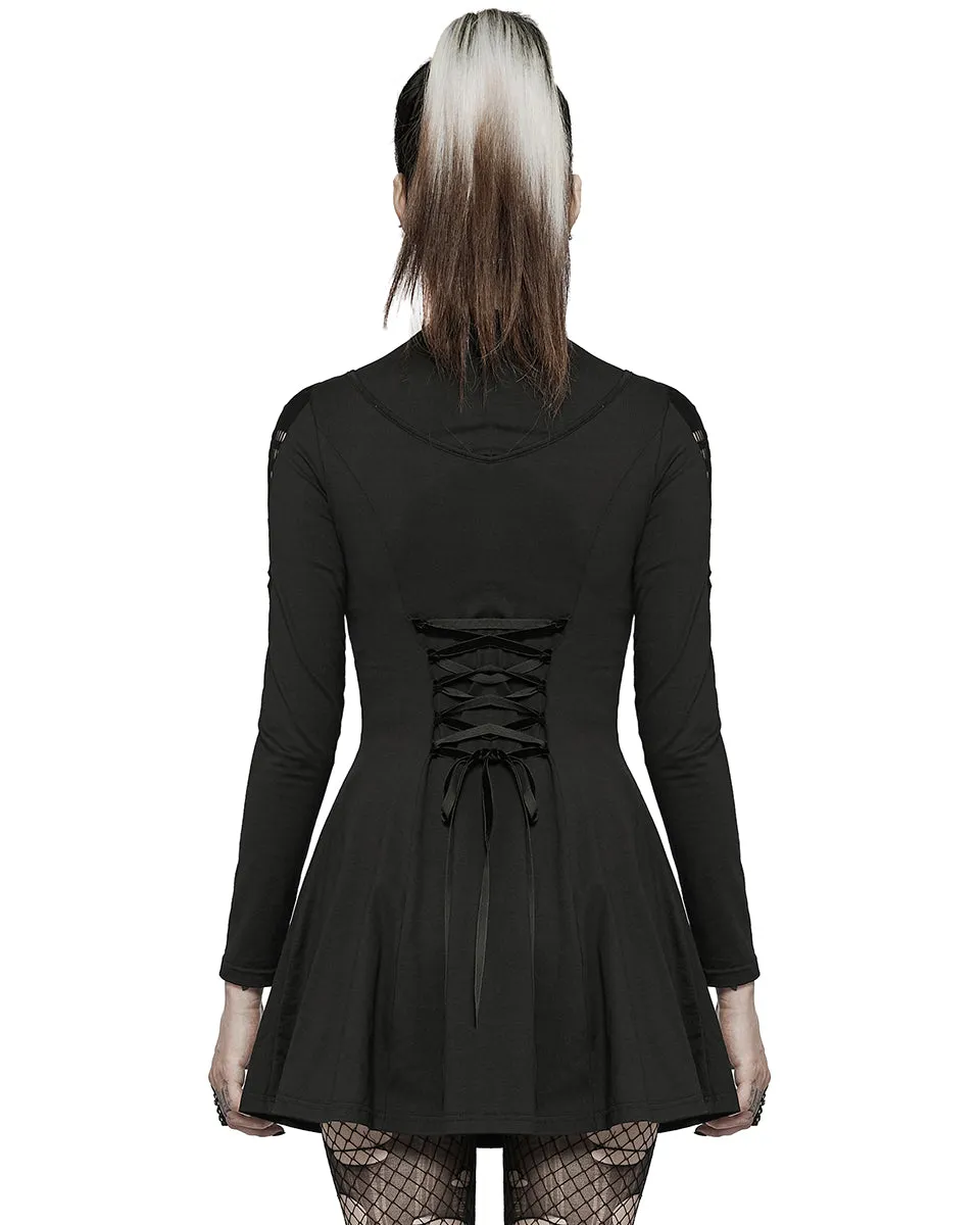 Punk Rave Gothic Broken Knit Chain Dress - Extended Size Range