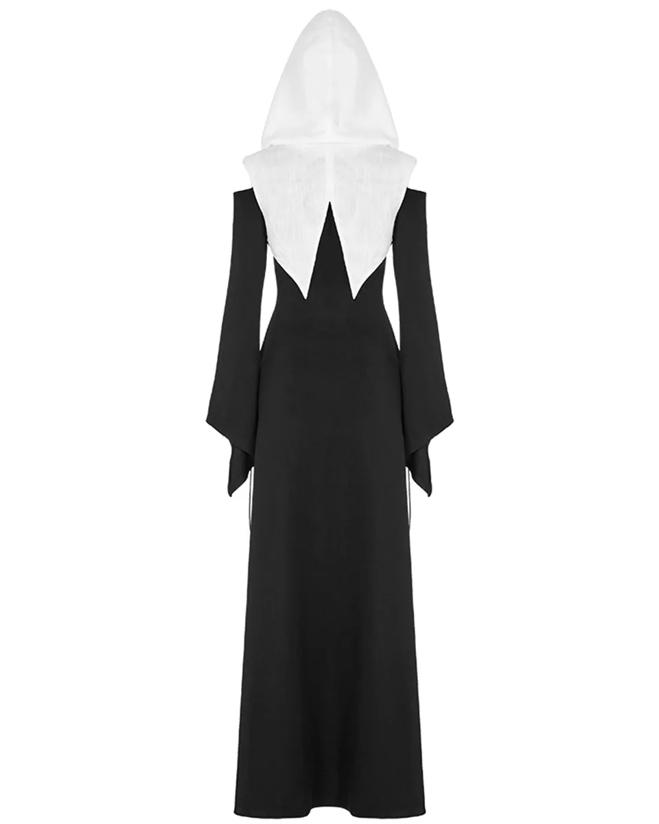 Punk Rave Saints Of The Underworld 2 Piece Gothic Hooded Dress