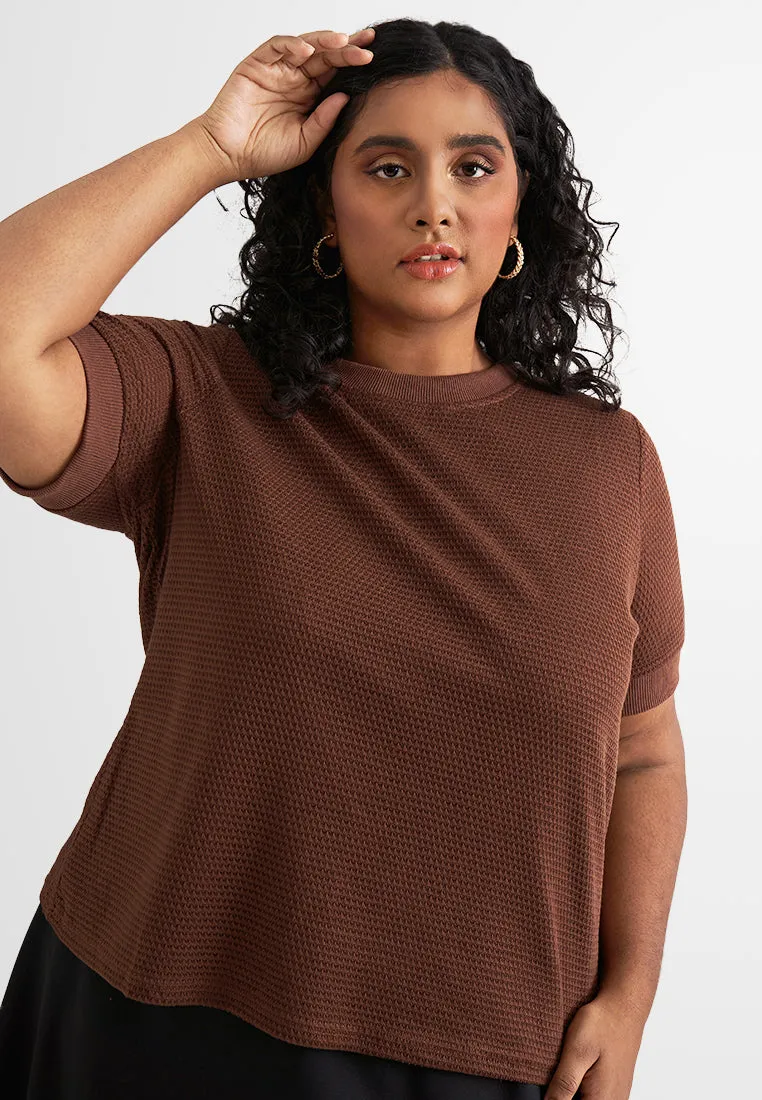 Rendi Short Sleeve Knit Jumper Top