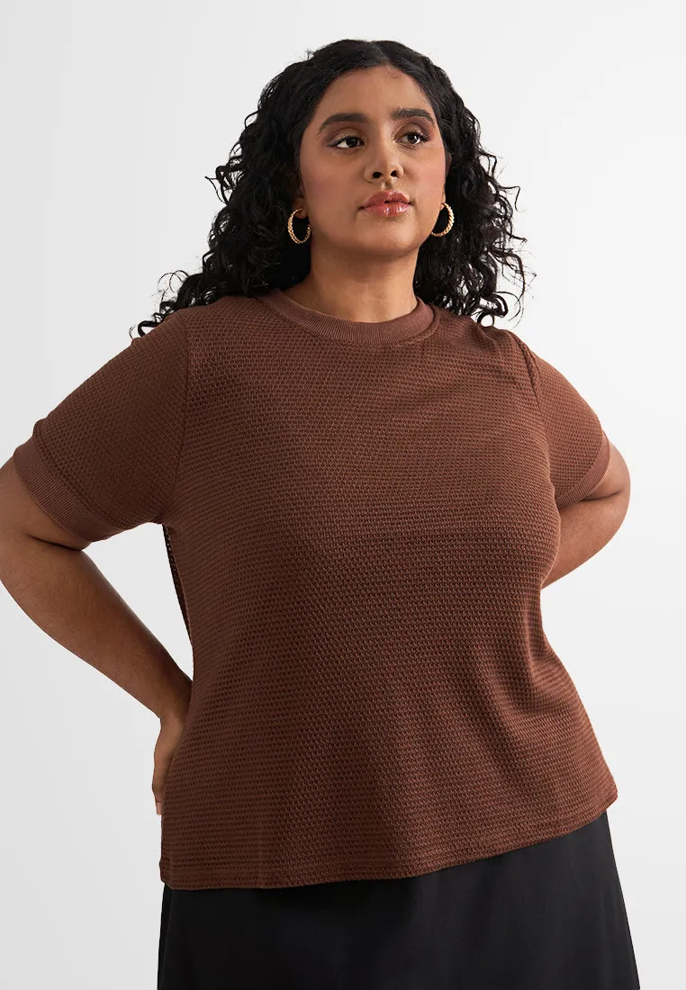 Rendi Short Sleeve Knit Jumper Top