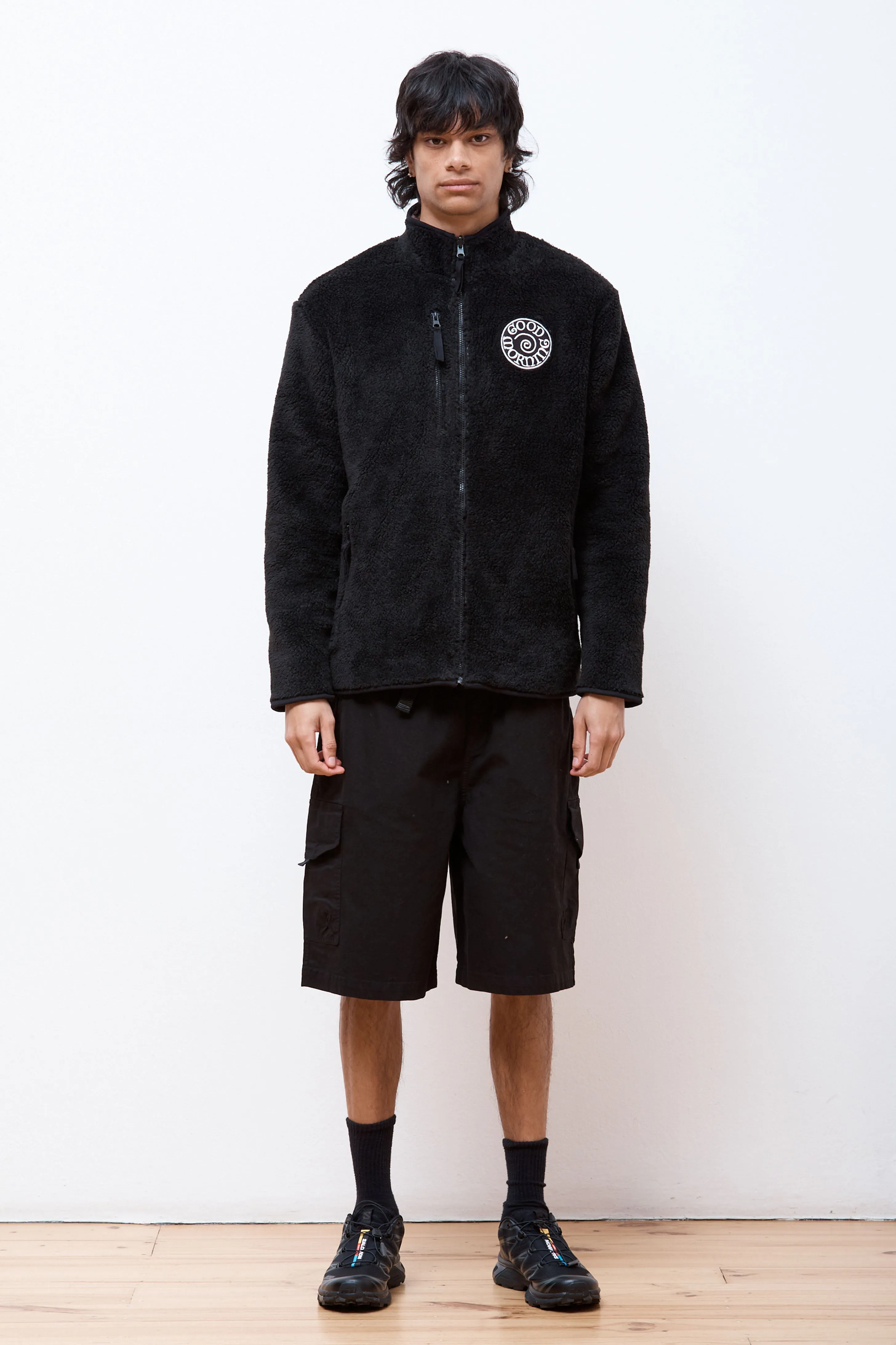 Reversible Polar Fleece Jacket Black / Choc