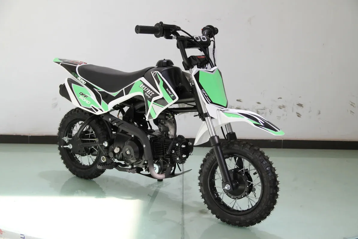 RPS 70  Kids Dirt bike, Automatic, Electric Start, PZ22 carb,  23 inch seat height, 4 Stroke, Speed limiter, Kill switch Remote,  Can add training wheels