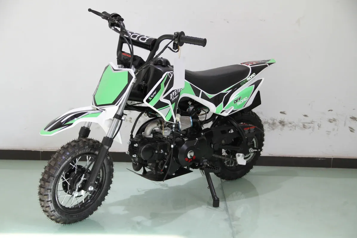 RPS 70  Kids Dirt bike, Automatic, Electric Start, PZ22 carb,  23 inch seat height, 4 Stroke, Speed limiter, Kill switch Remote,  Can add training wheels