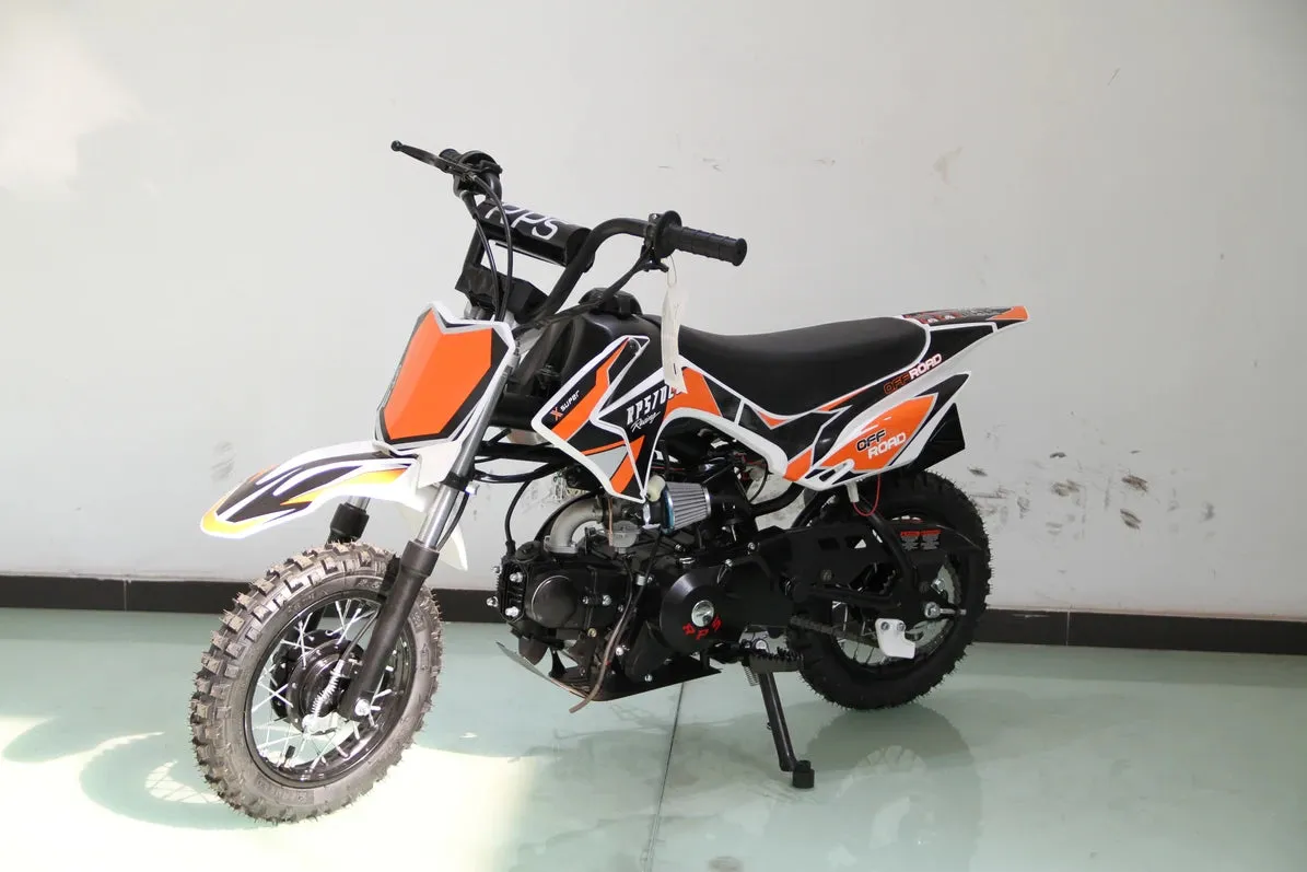 RPS 70  Kids Dirt bike, Automatic, Electric Start, PZ22 carb,  23 inch seat height, 4 Stroke, Speed limiter, Kill switch Remote,  Can add training wheels