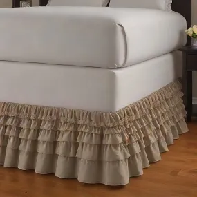 Ruffle Bed Skirt 1Pc Egyptian Cotton 1000TC Taupe