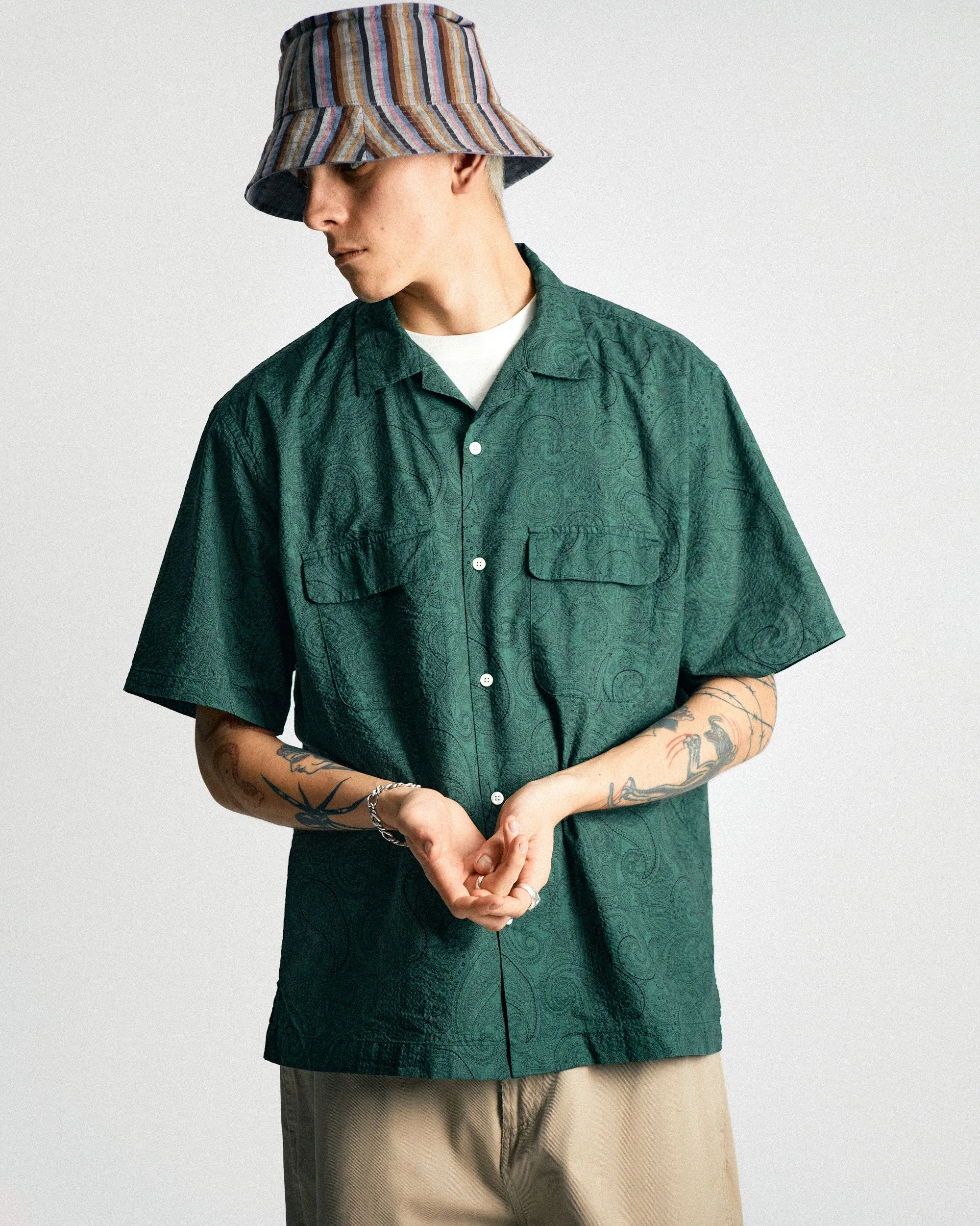 Sam Paisley Short Sleeve Shirt Green