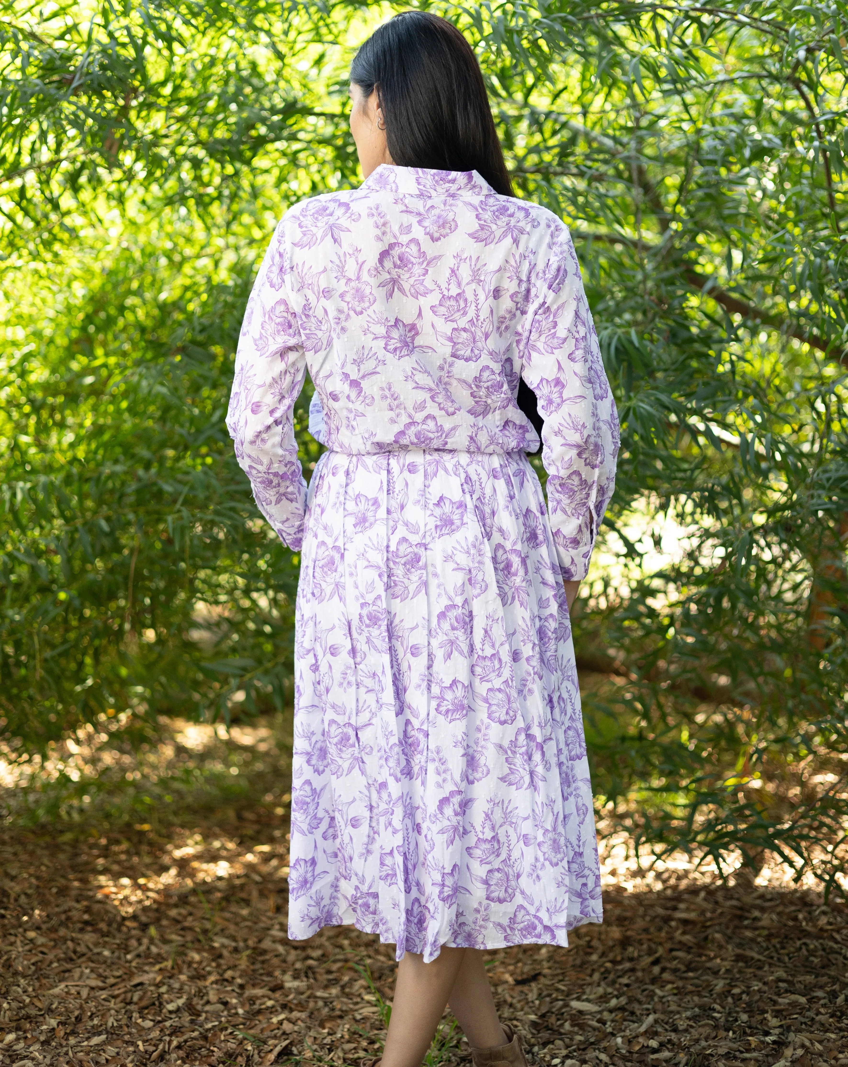 Sasha Floral Toile Midi Skirt