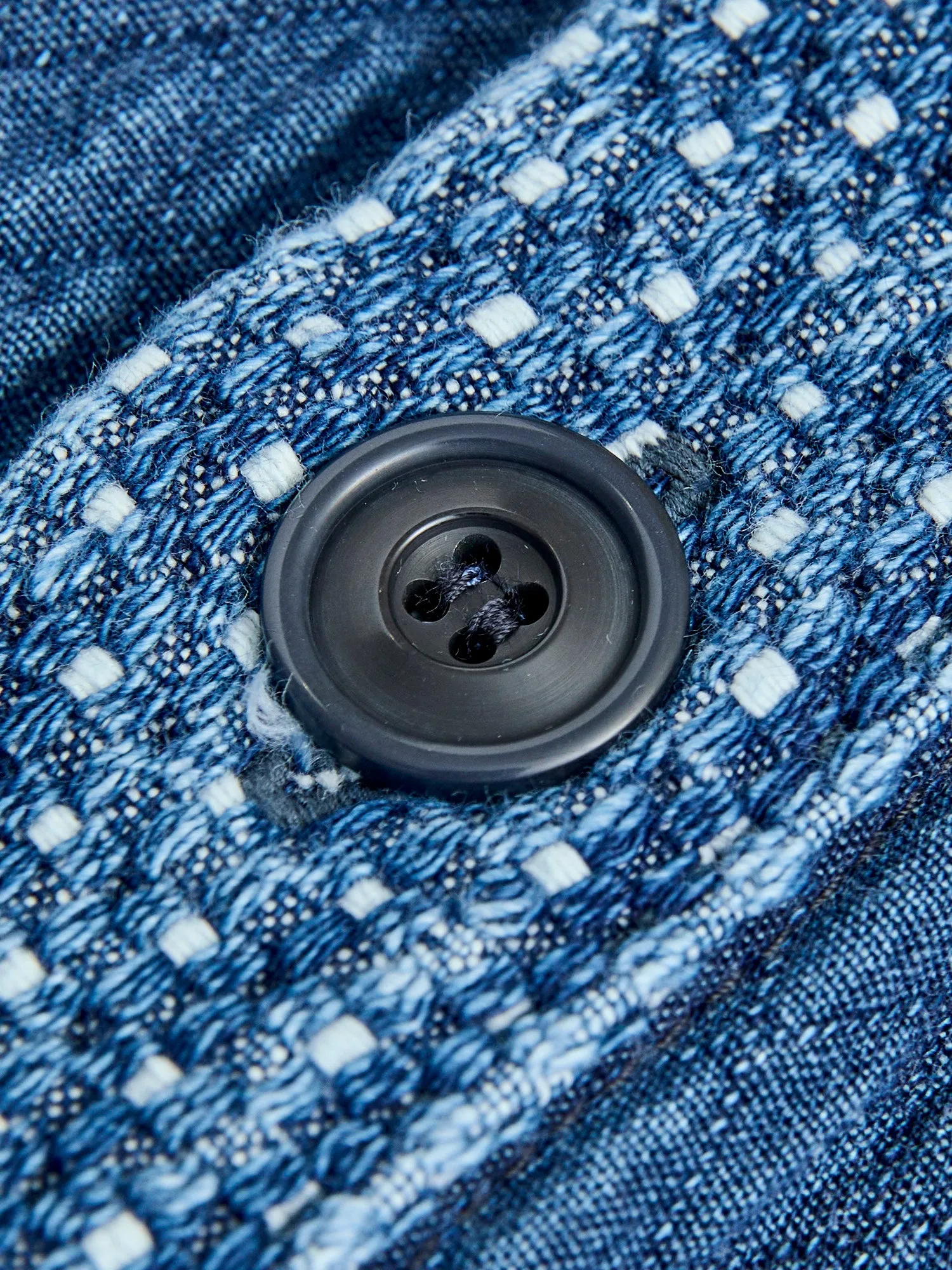 Sashiko Cardigan in Indigo 3-Year Wash