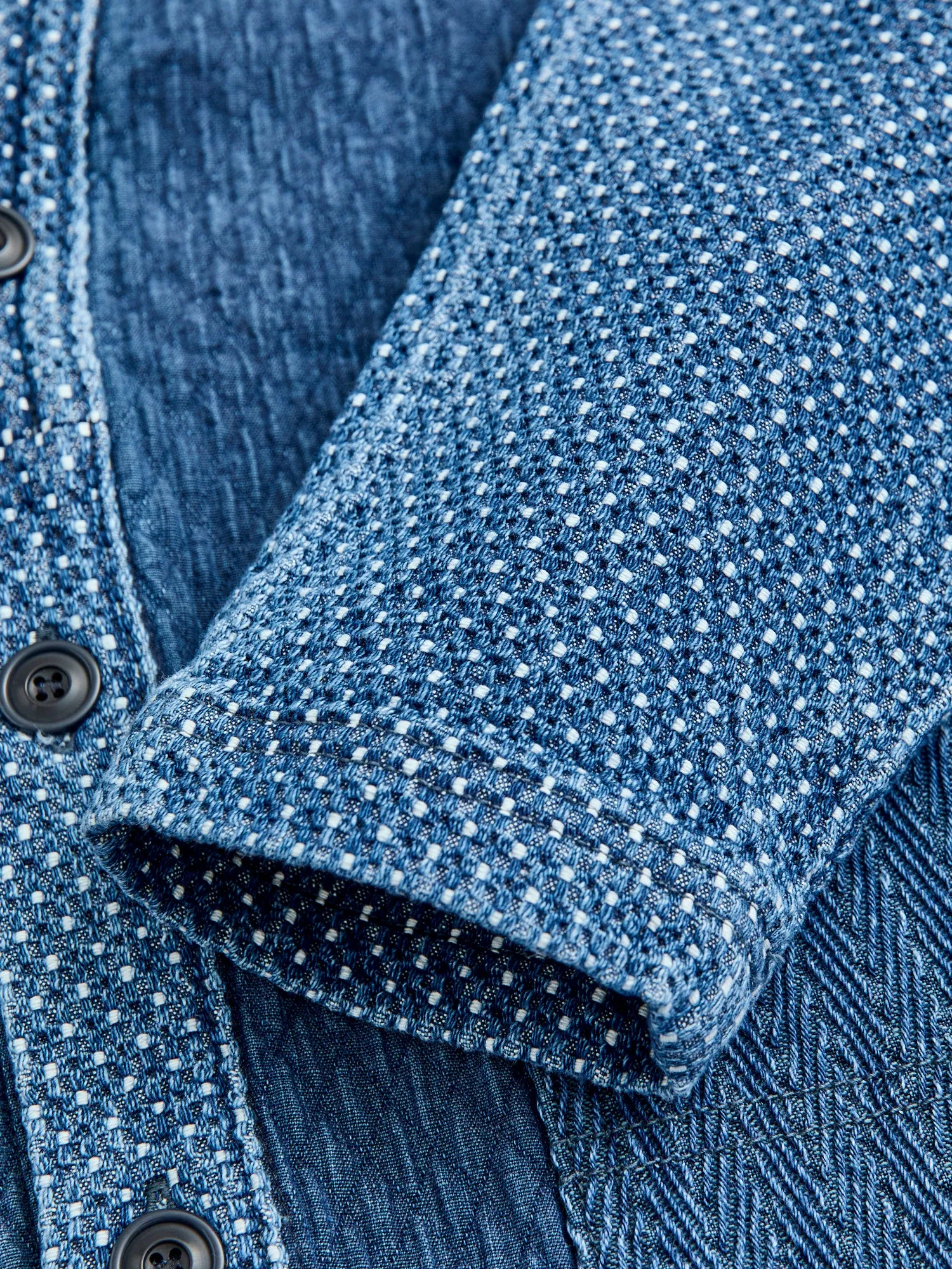 Sashiko Cardigan in Indigo 3-Year Wash