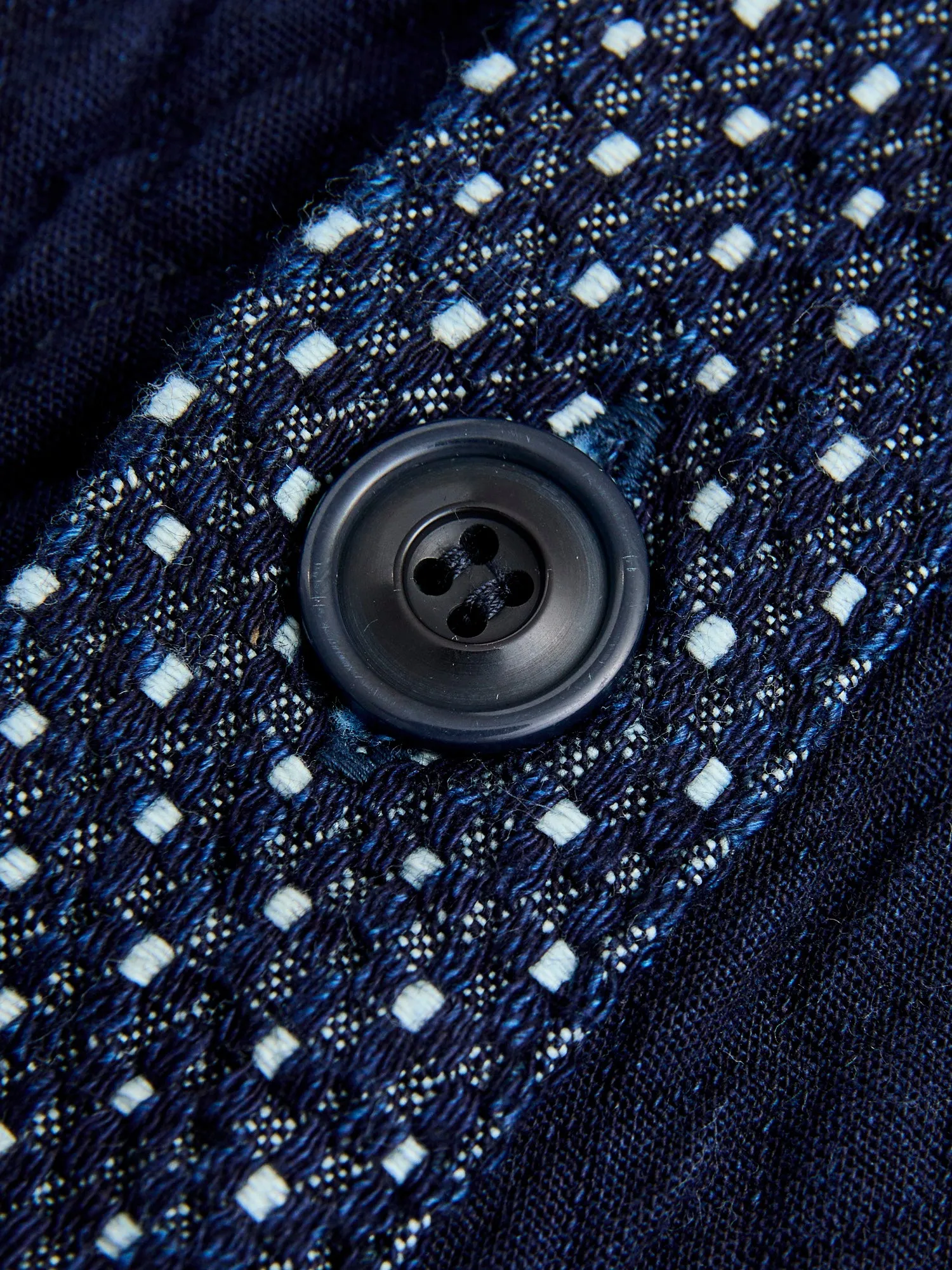 Sashiko Cardigan in Indigo Rinse