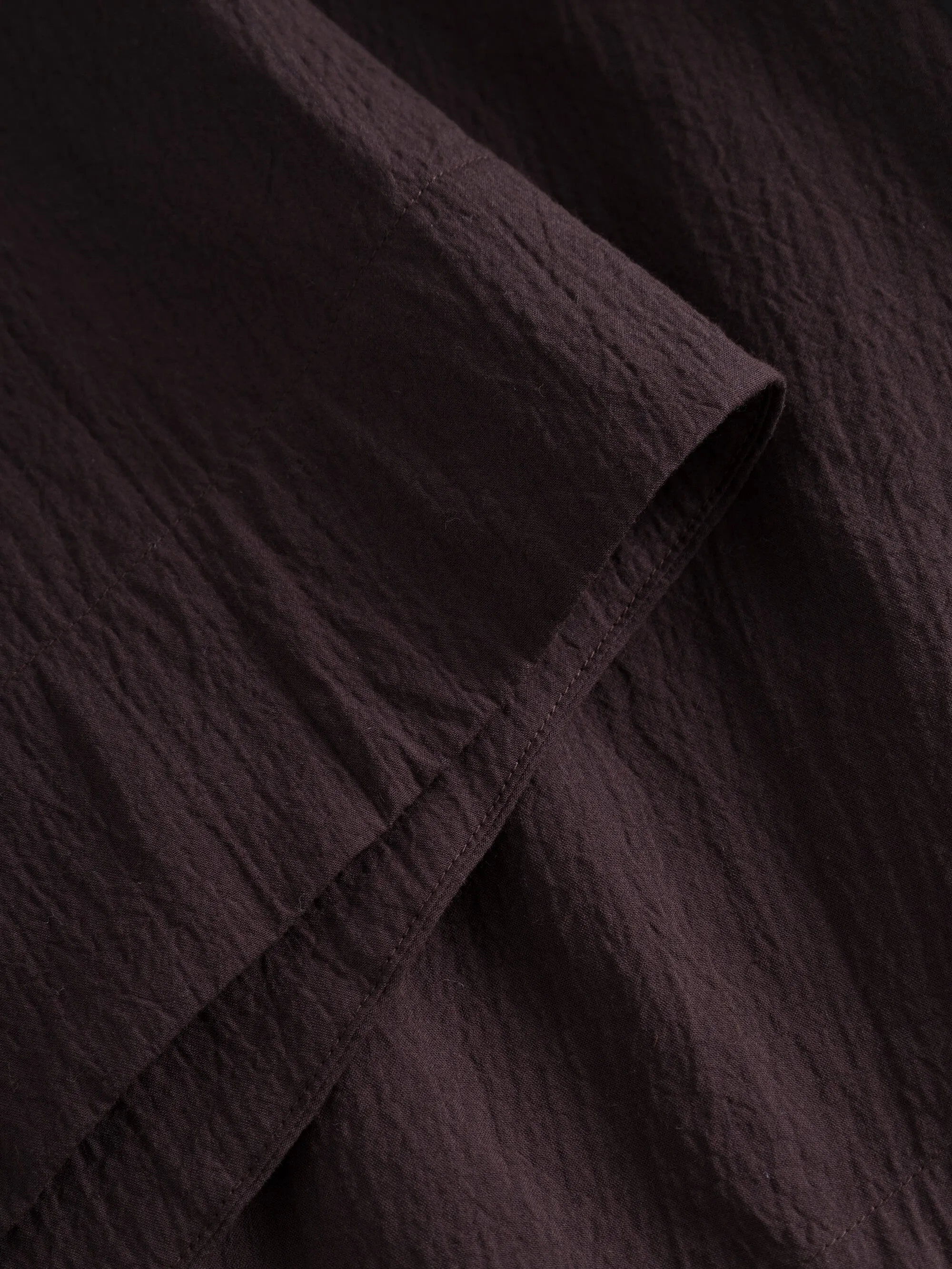 Seersucker A-shape shirt - Chocolate Plum