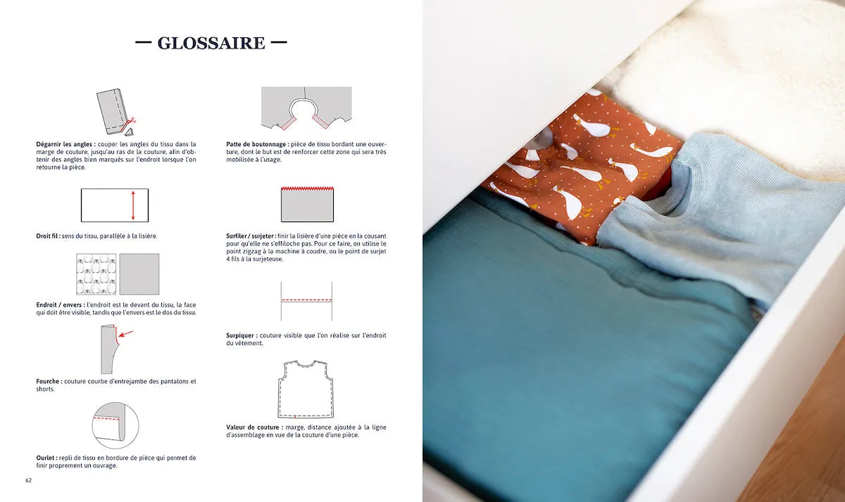 Sewing patterns book for babies "AT HOME" Paper book