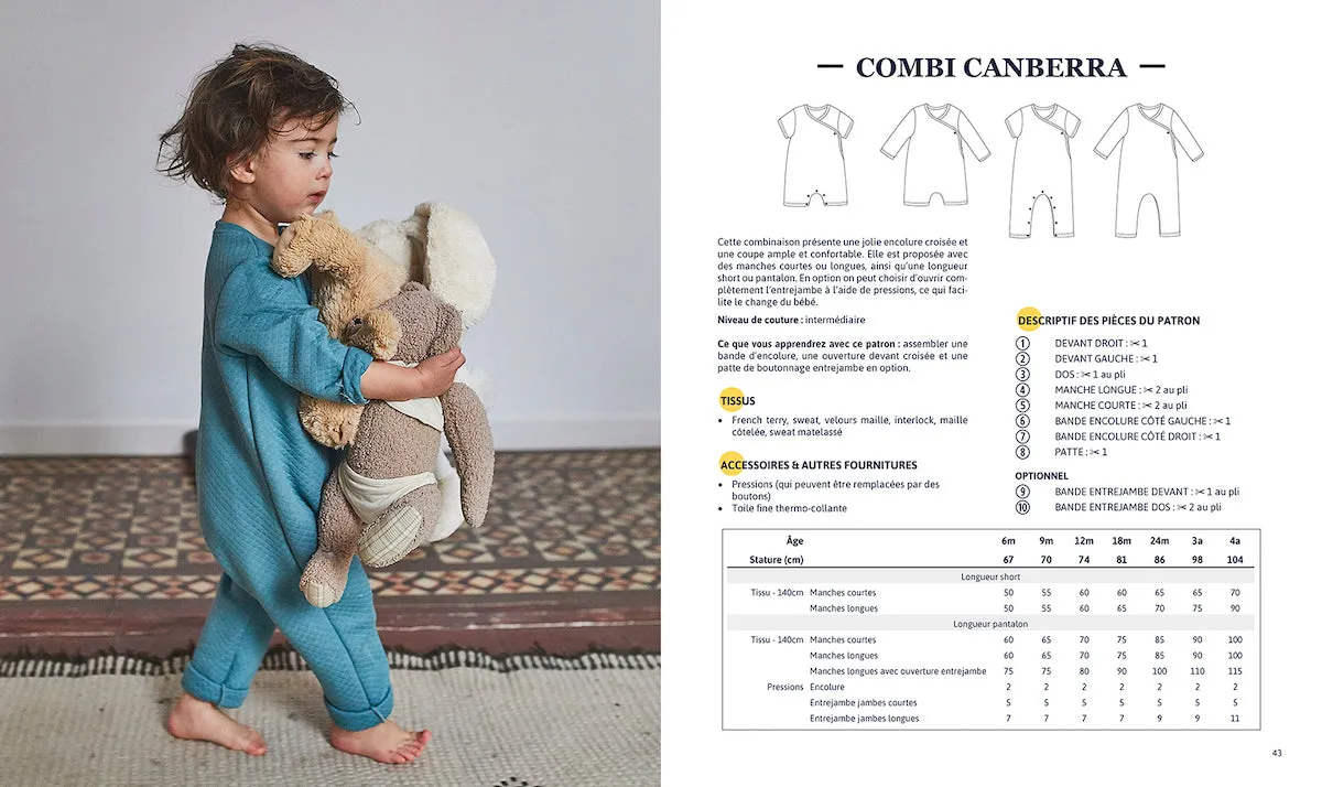 Sewing patterns book for babies "AT HOME" Paper book