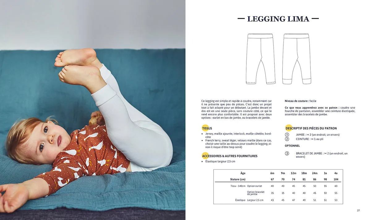 Sewing patterns book for babies "AT HOME" Paper book