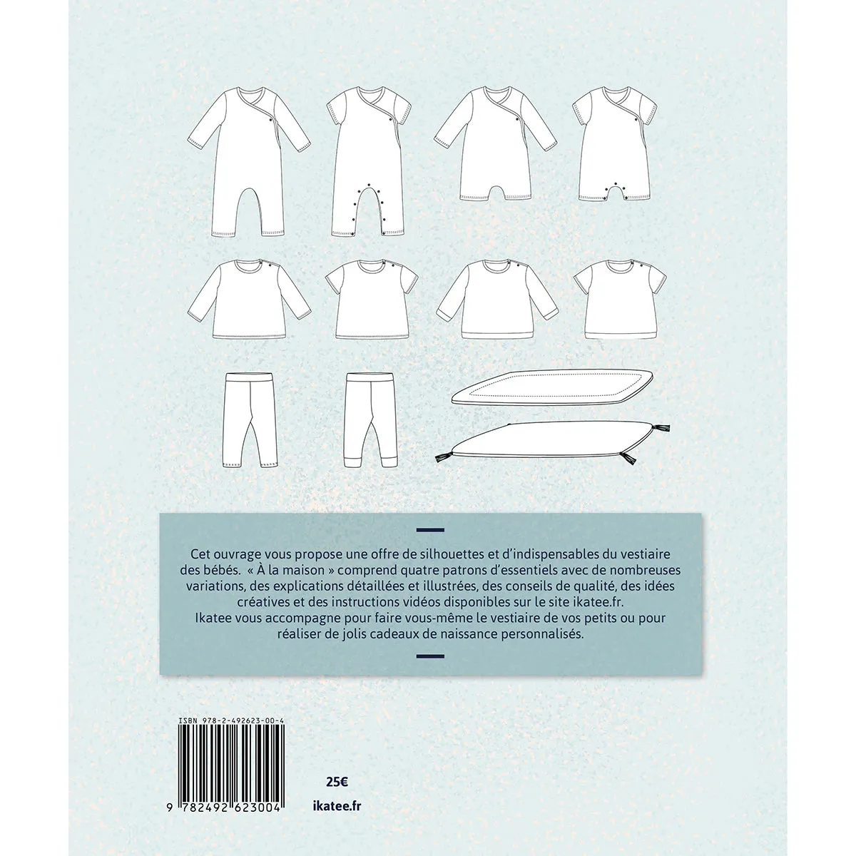 Sewing patterns book for babies "AT HOME" Paper book
