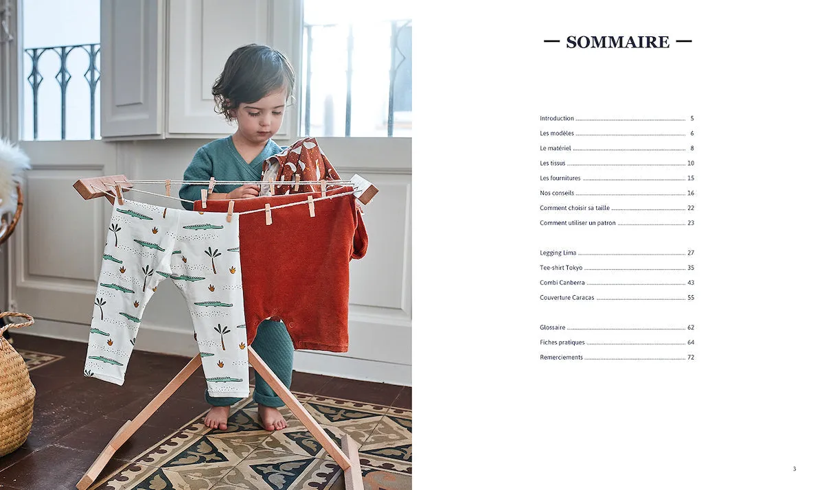 Sewing patterns book for babies "AT HOME" Paper book