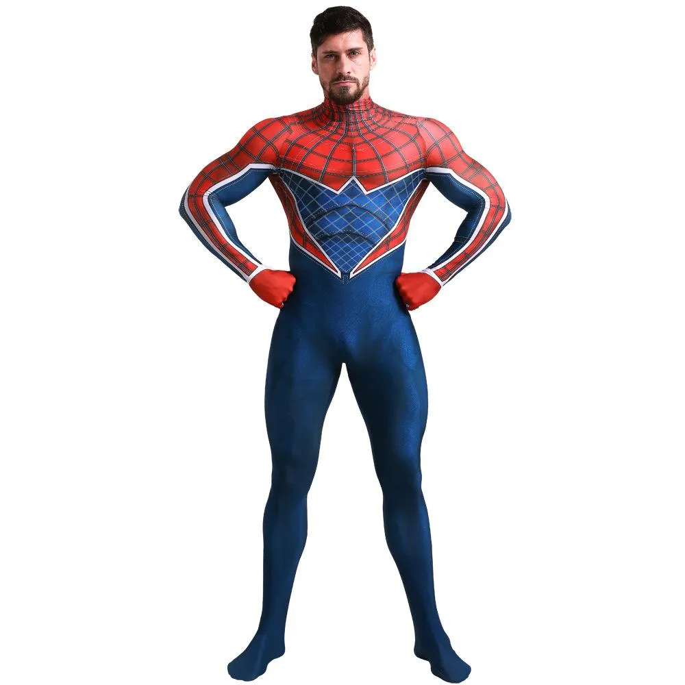 Spider-Man Punk Hobart Brown Cosplay Costume Jumpsuit Across the Spider-Verse Edition