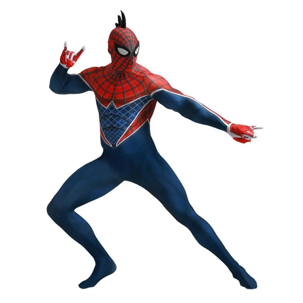 Spider-Man Punk Hobart Brown Cosplay Costume Jumpsuit Across the Spider-Verse Edition