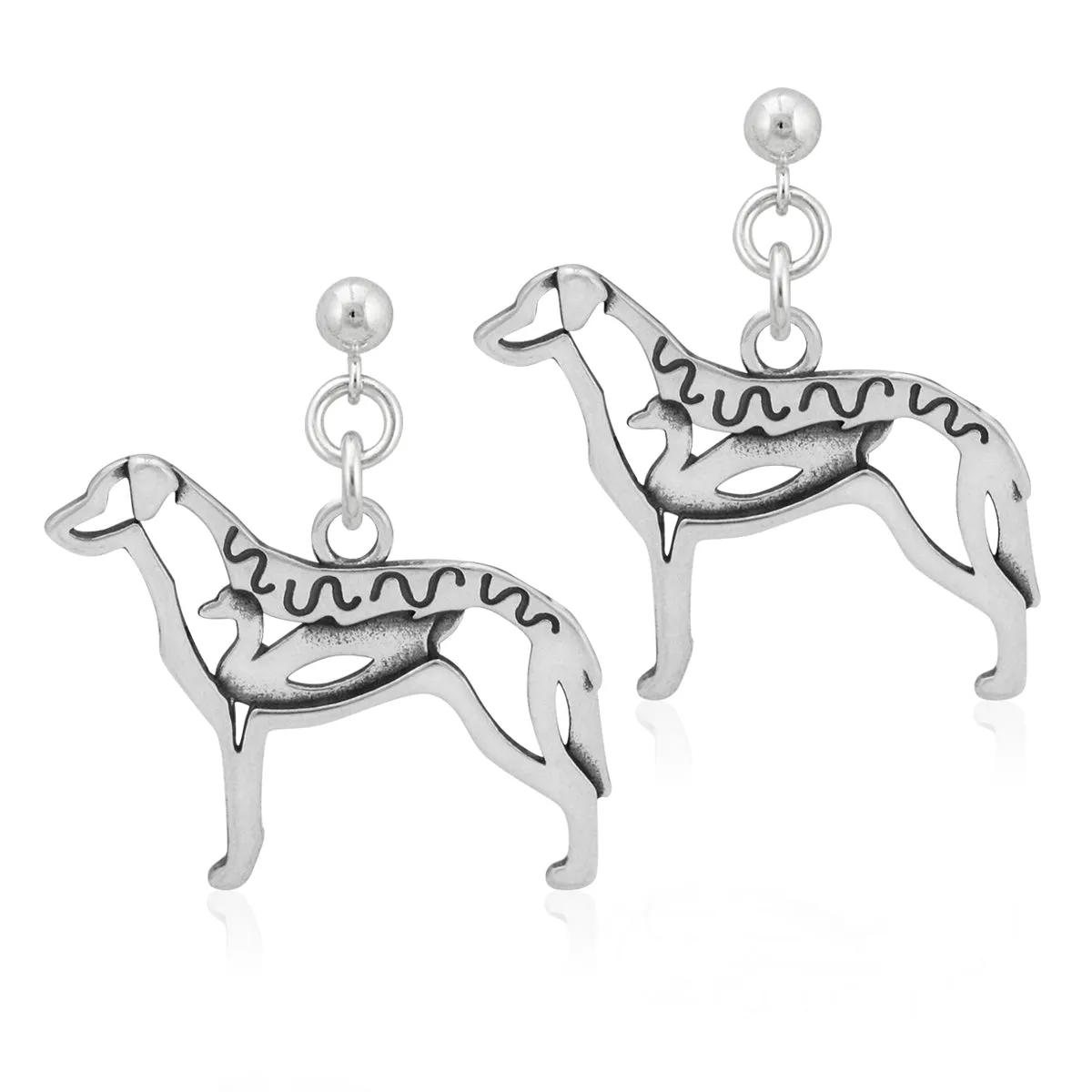Sterling Silver Chesapeake Bay Retriever Earrings
