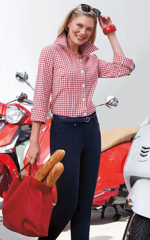 Stretch Seersucker Gingham Plaid Shirt Sale
