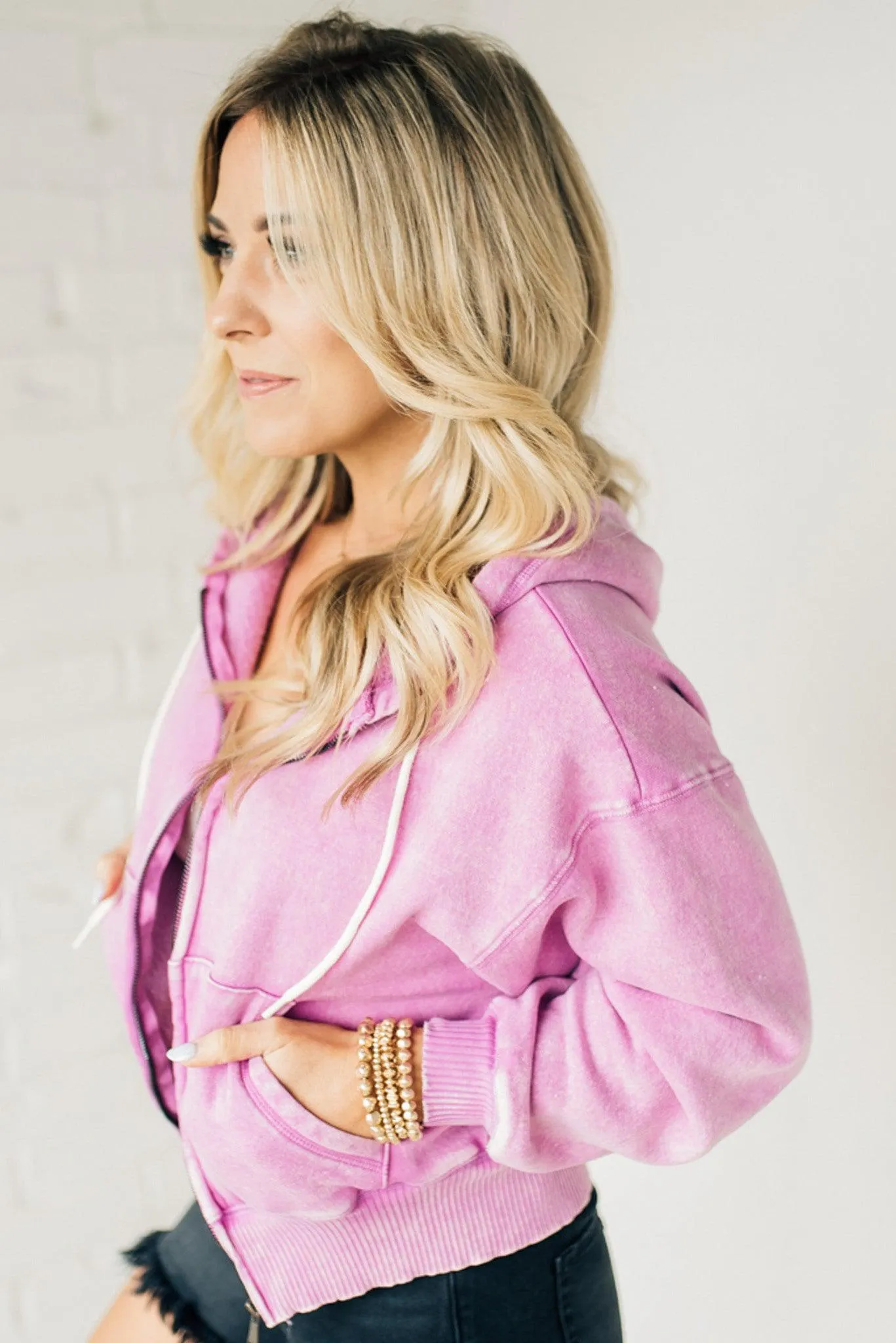 Tabbi Mineral Wash Zip Jacket