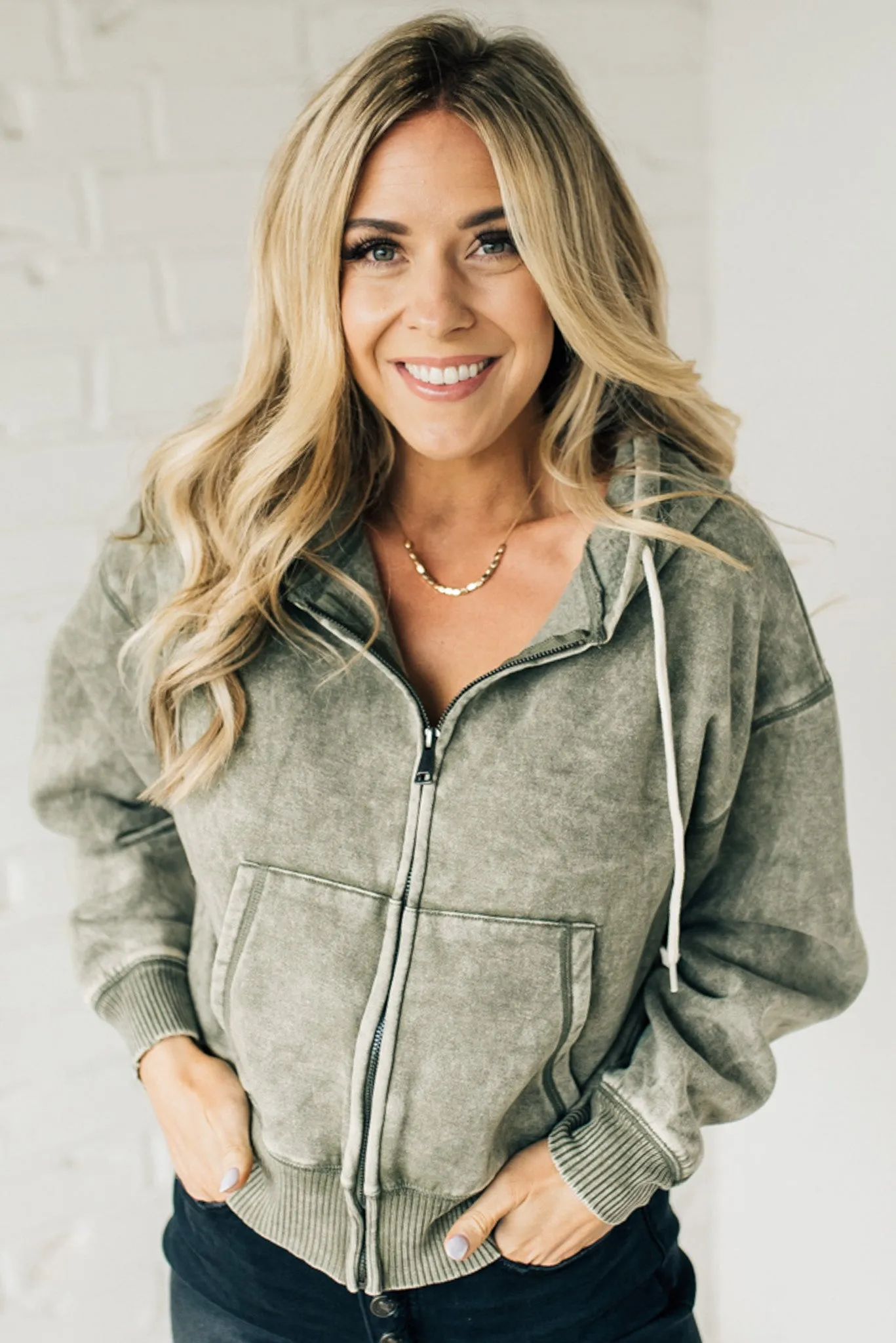 Tabbi Mineral Wash Zip Jacket