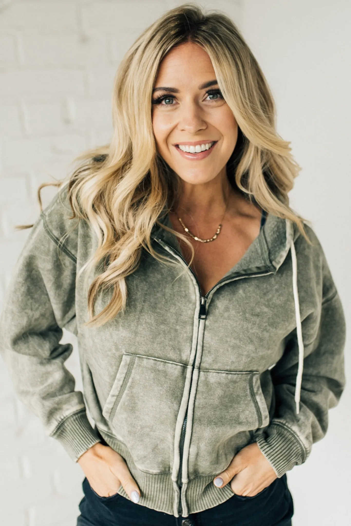 Tabbi Mineral Wash Zip Jacket
