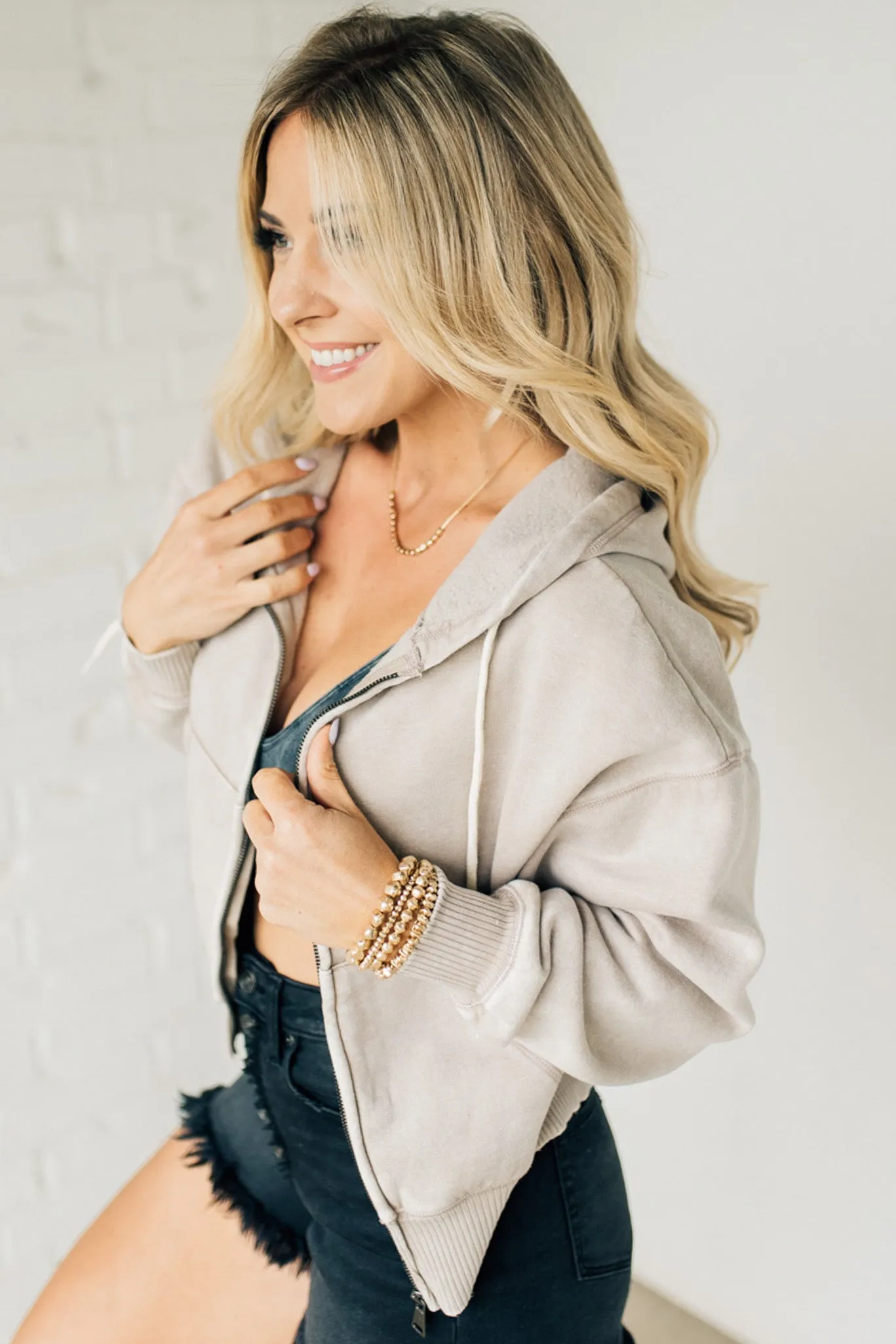 Tabbi Mineral Wash Zip Jacket