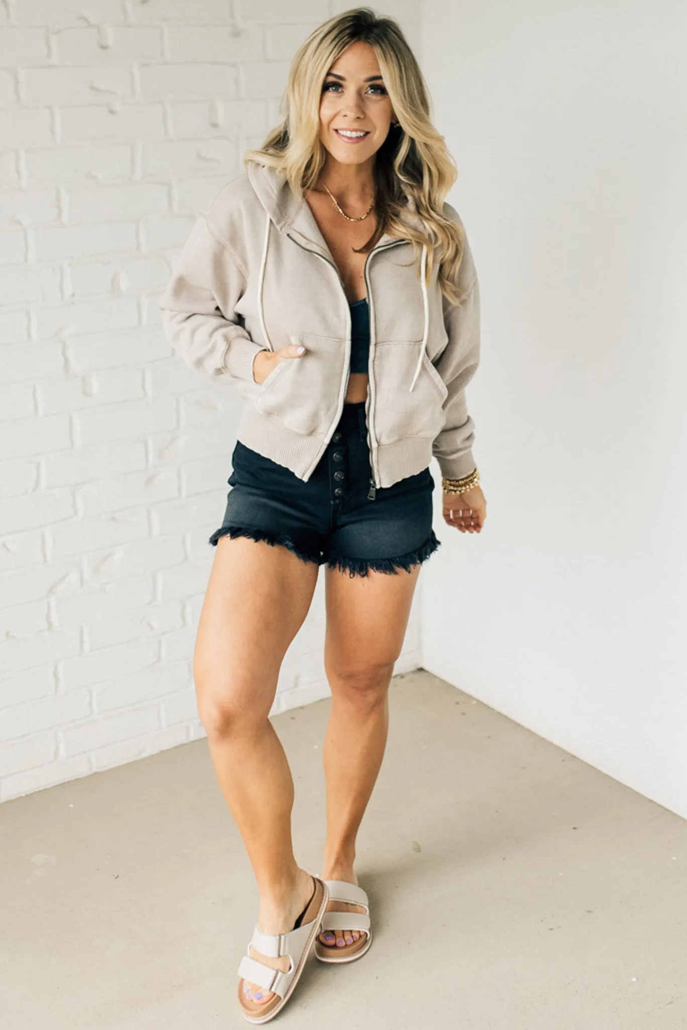 Tabbi Mineral Wash Zip Jacket