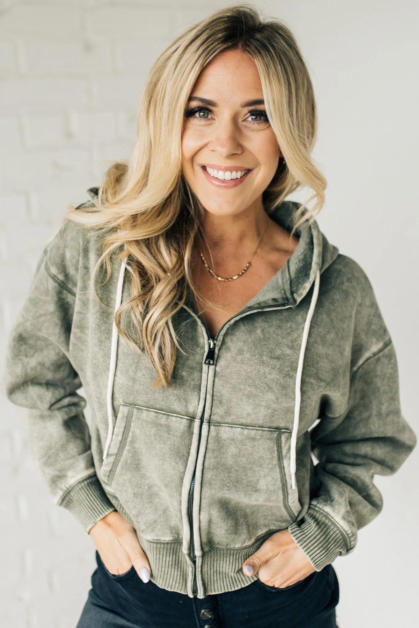 Tabbi Mineral Wash Zip Jacket