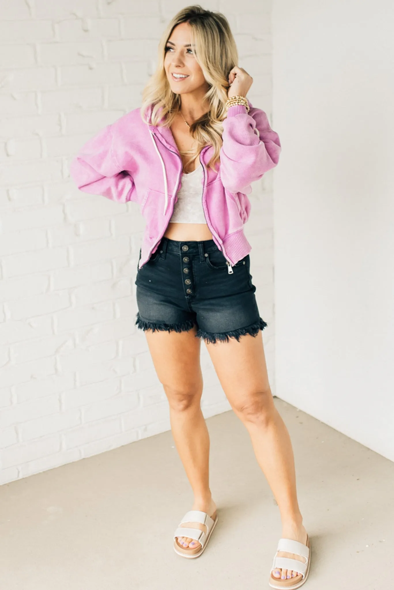 Tabbi Mineral Wash Zip Jacket