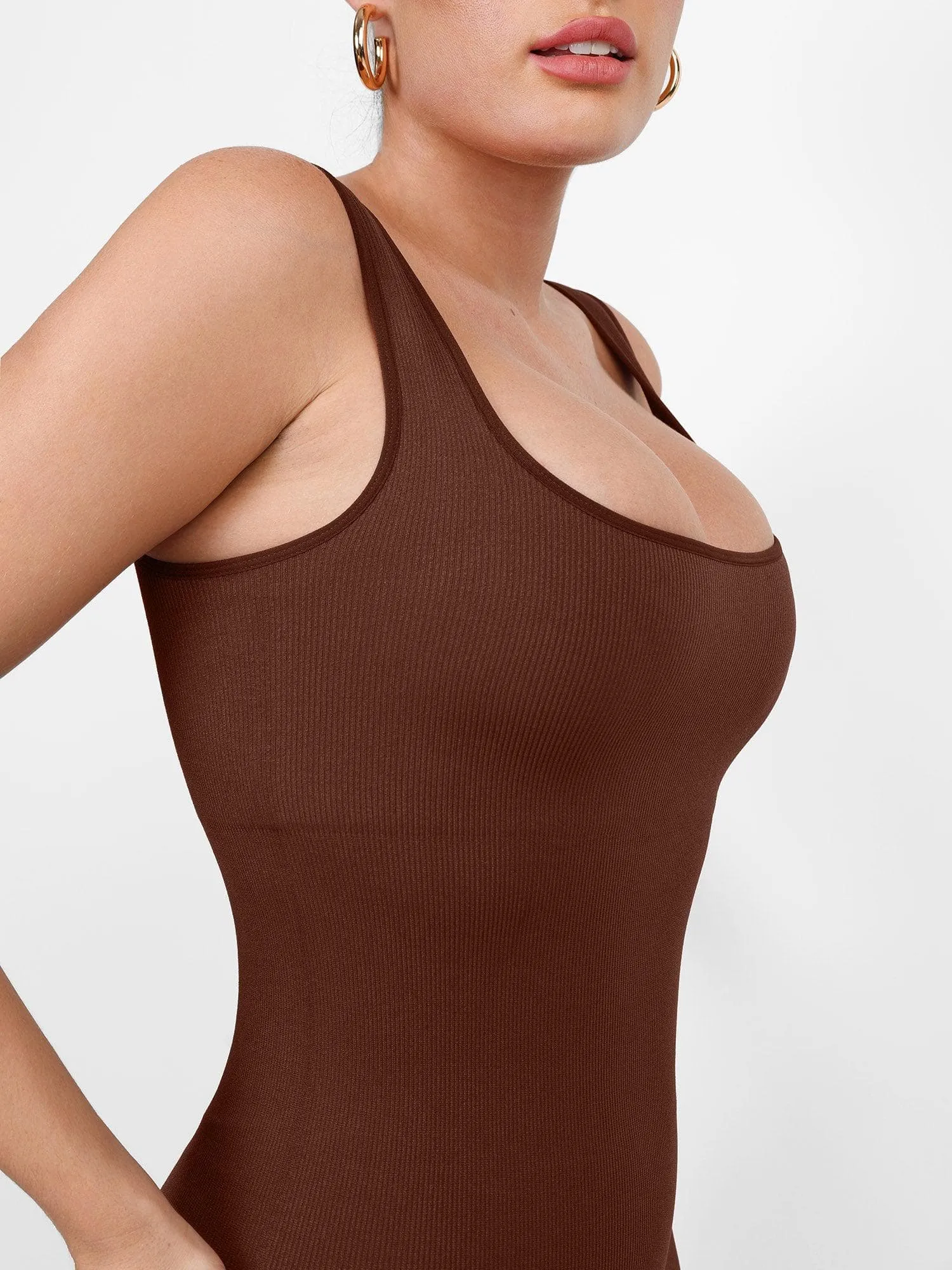 The Shapewear Jumpsuit Seamless Square Neck One Piece Sport For Insiders