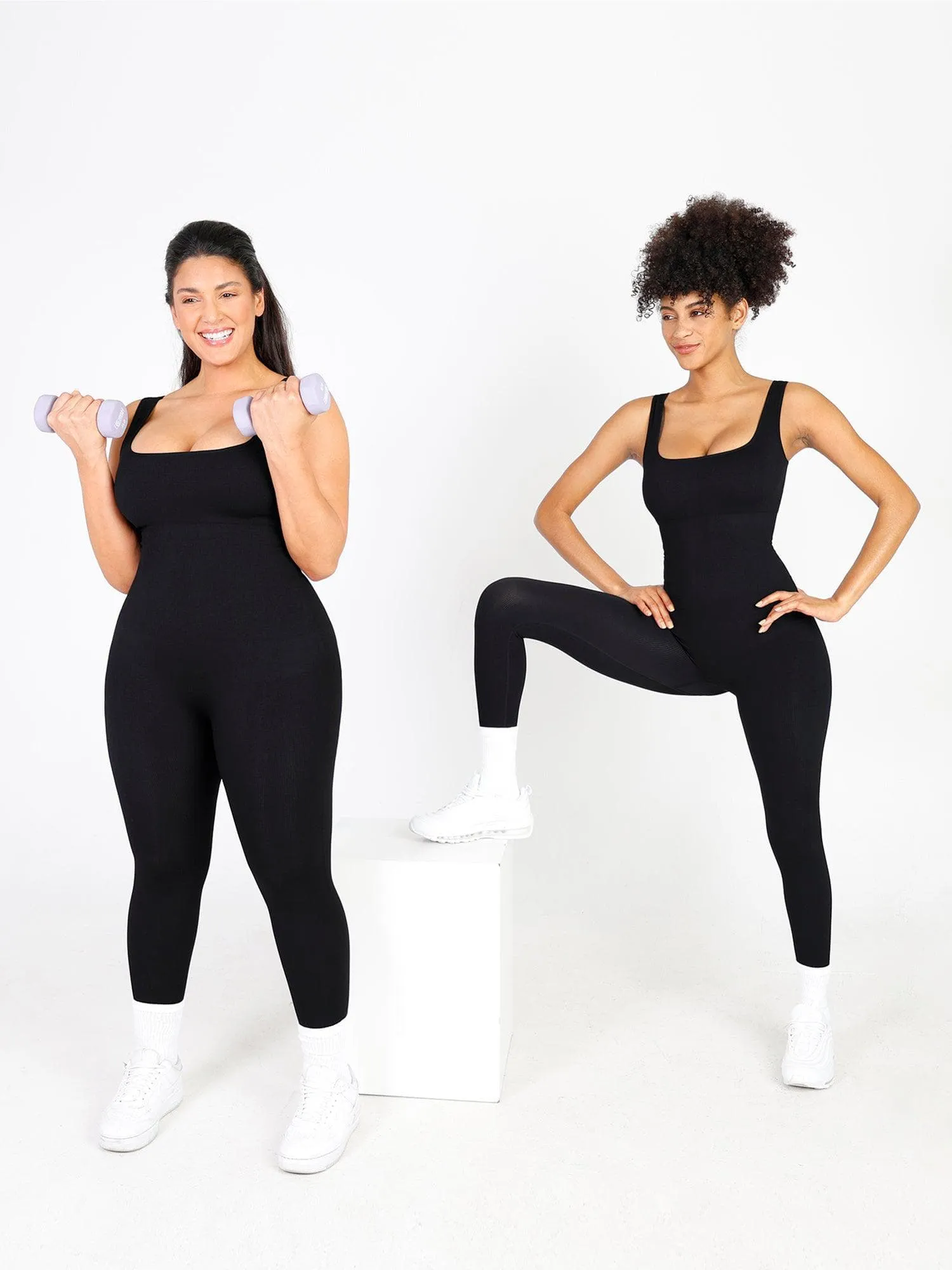 The Shapewear Jumpsuit Seamless Square Neck One Piece Sport For Insiders
