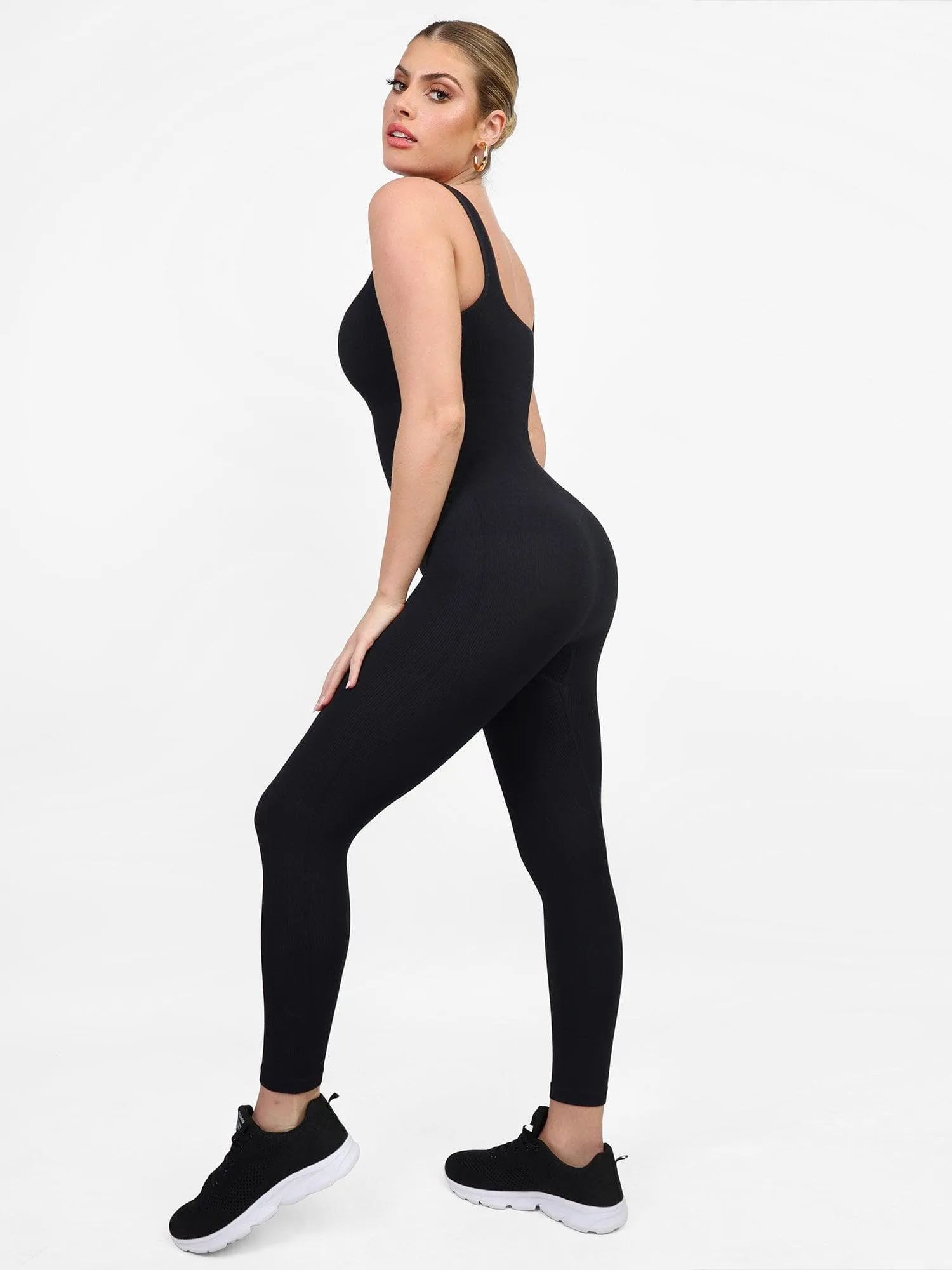 The Shapewear Jumpsuit Seamless Square Neck One Piece Sport For Insiders