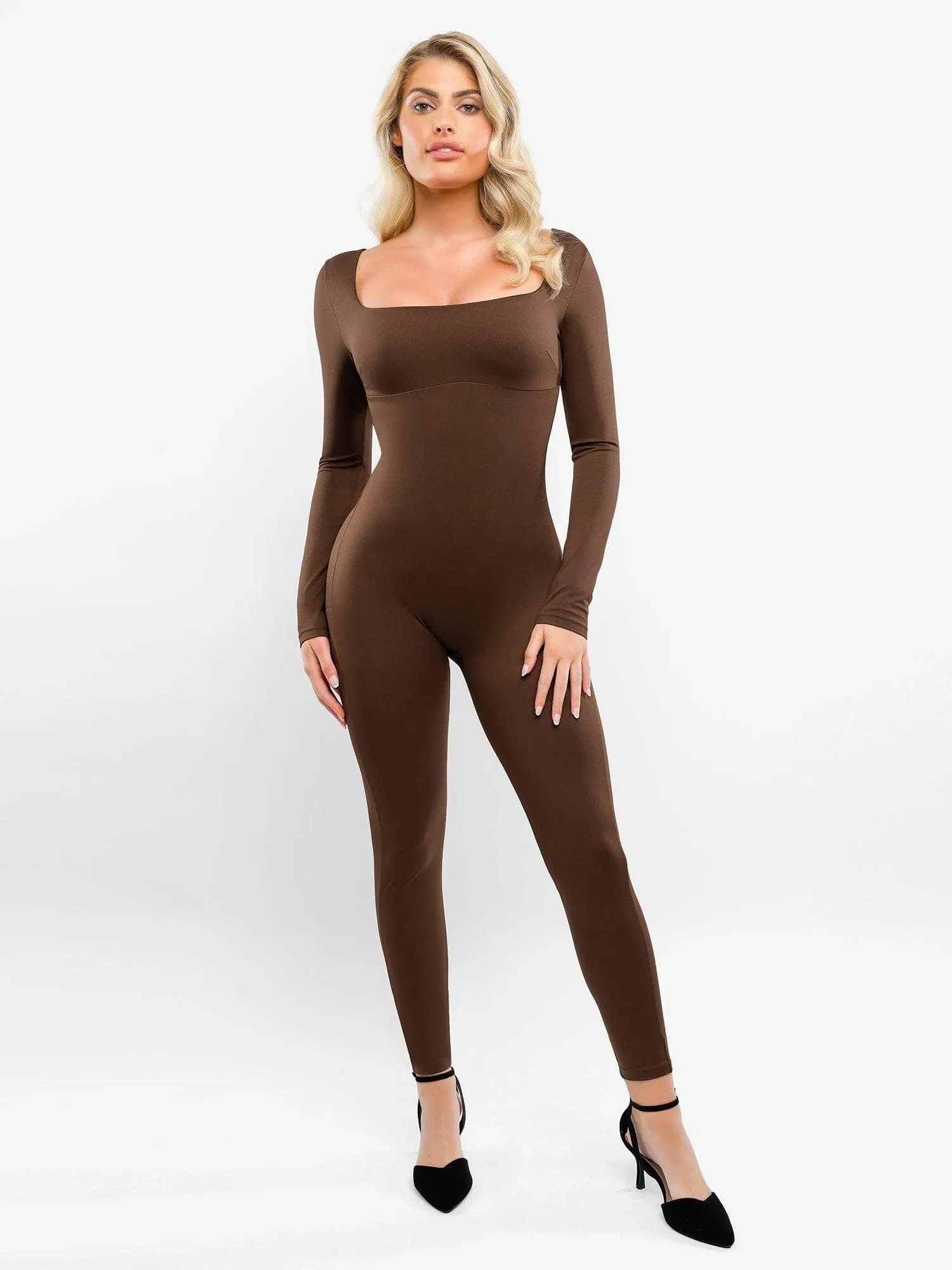 The Shapewear Jumpsuit Square-Neck One Piece Long Sleeve For Insiders