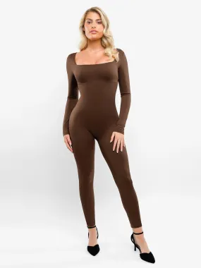 The Shapewear Jumpsuit Square-Neck One Piece Long Sleeve For Insiders