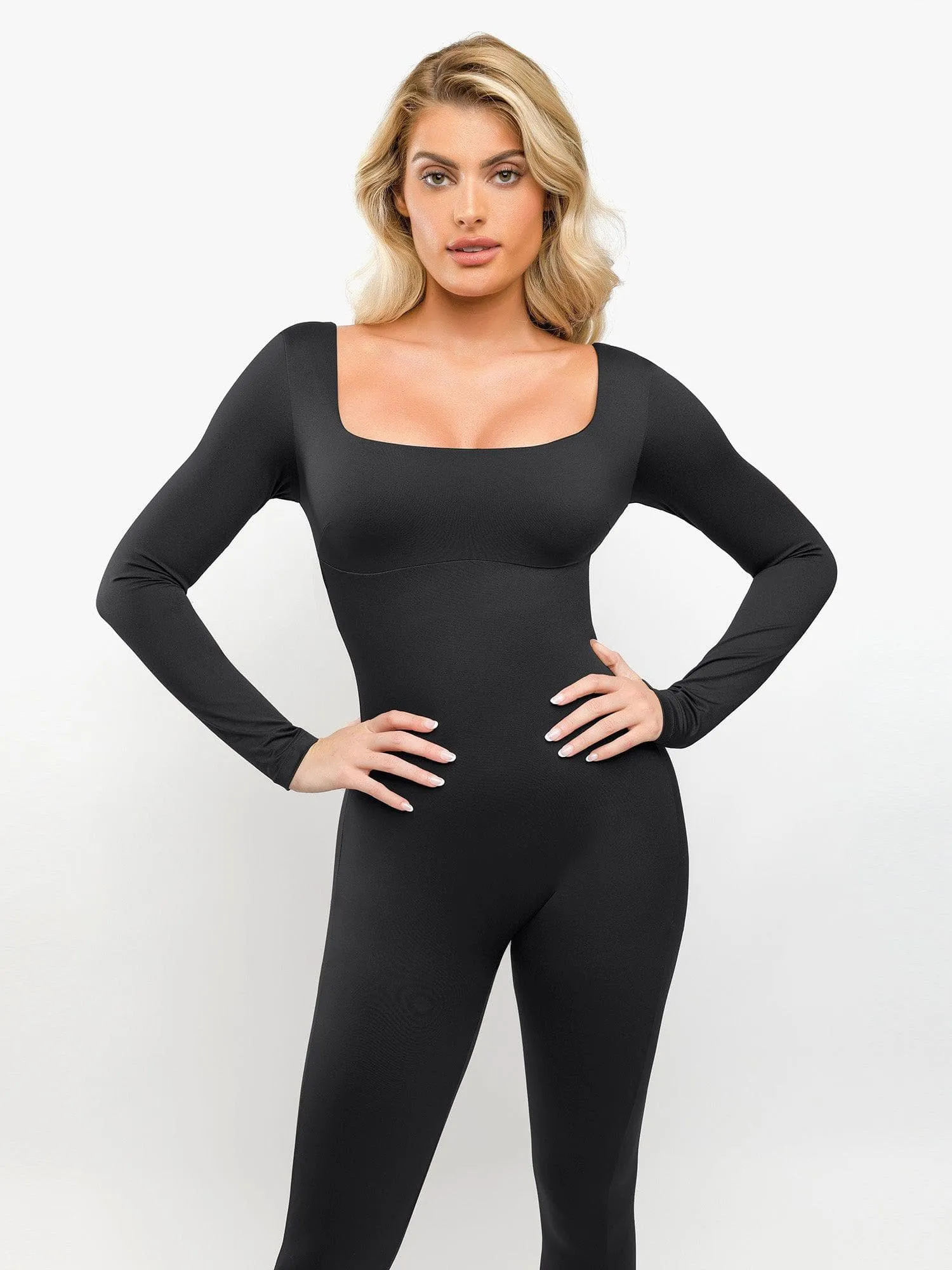 The Shapewear Jumpsuit Square-Neck One Piece Long Sleeve For Insiders