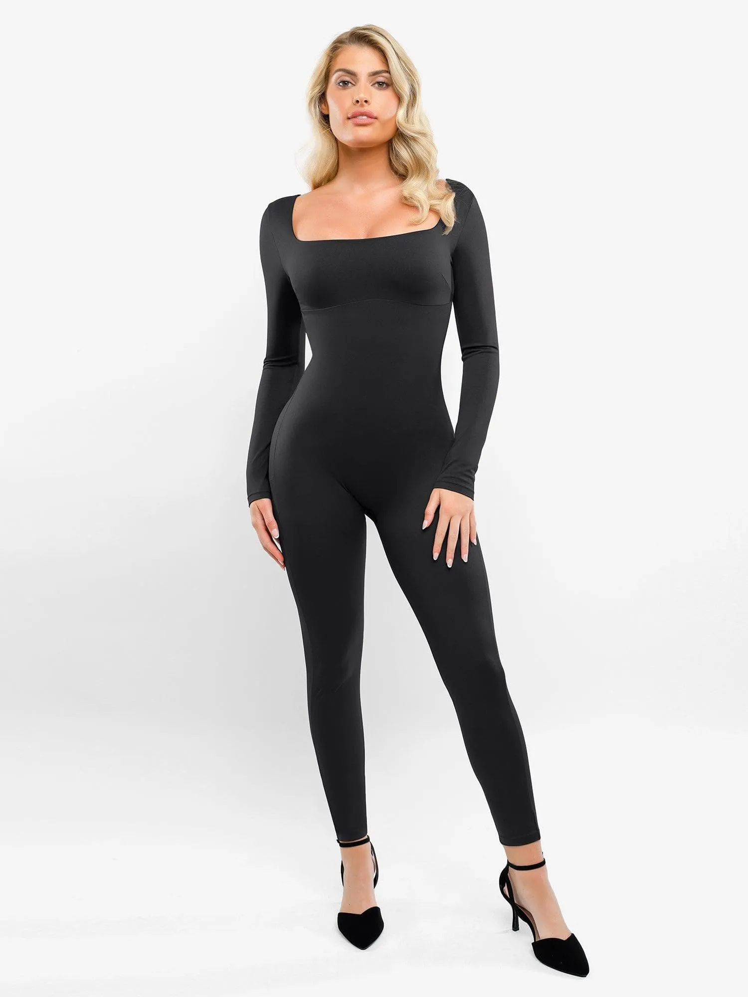 The Shapewear Jumpsuit Square-Neck One Piece Long Sleeve For Insiders