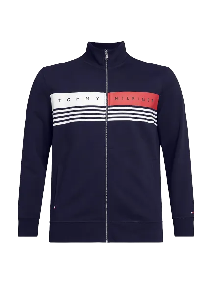 Tommy Hilfiger - Logo Zip-Through Sweatshirt Jacket - Desert Sky