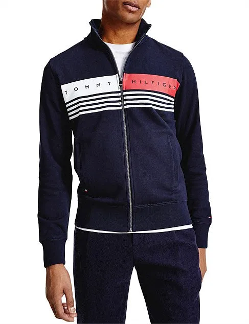 Tommy Hilfiger - Logo Zip-Through Sweatshirt Jacket - Desert Sky
