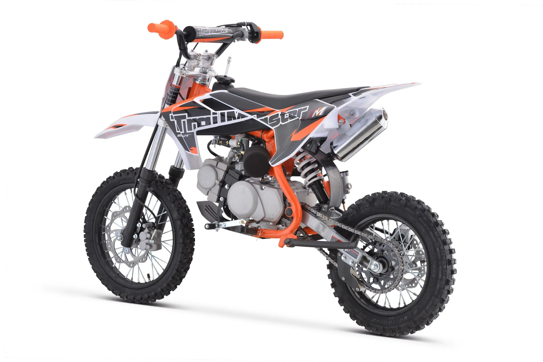 Trailmaster TM21 Dirt Bike 125cc - Semi Automatic 4 speed, 29.13-inch seat height, kick start, 14 inch front tire