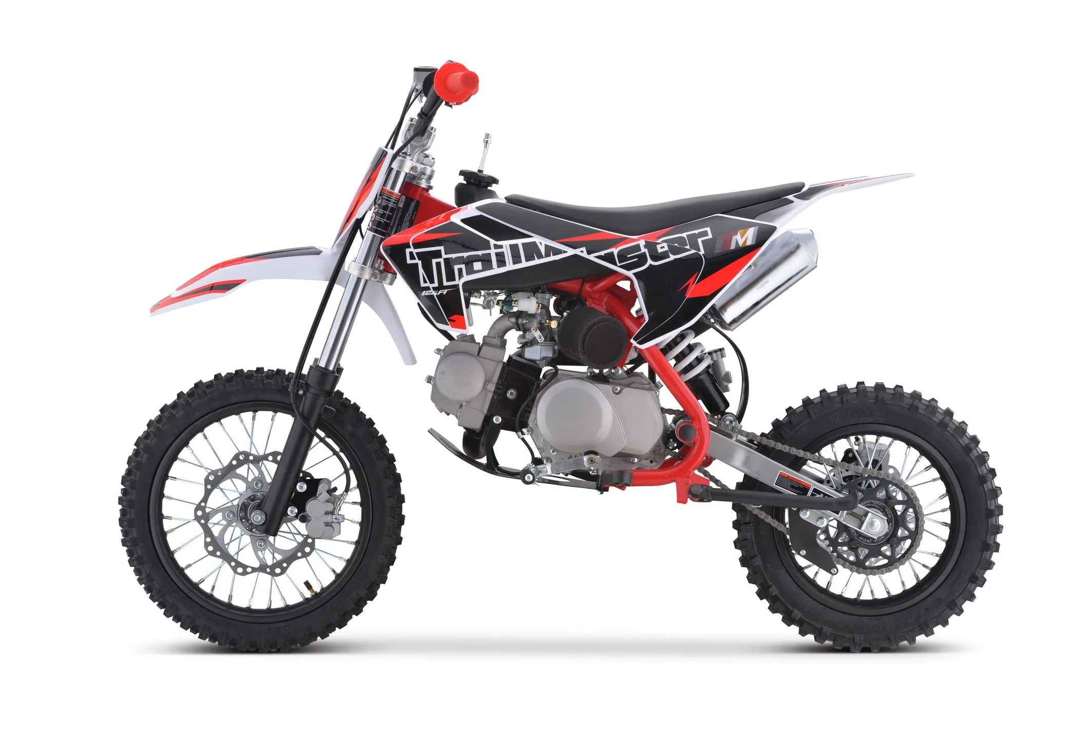 Trailmaster TM21 Dirt Bike 125cc - Semi Automatic 4 speed, 29.13-inch seat height, kick start, 14 inch front tire