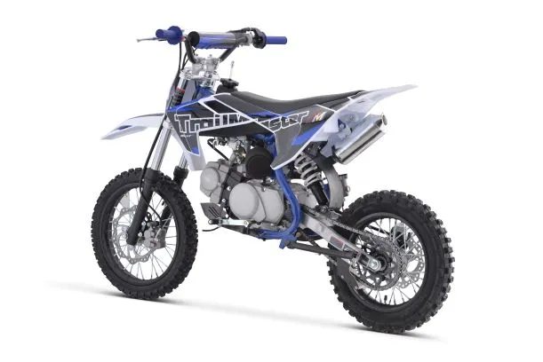 Trailmaster TM22 Dirt Bike, Air Cooled 124cc 4 Stroke  4 Speed  Manual Transmission, 29.13 Seat Height, Kick  Start, 14 inch Front Tire,